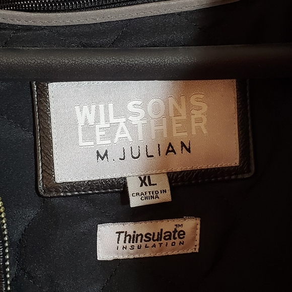 Wilson leather jacket m.julian XL Nwt black - Picture 6 of 8
